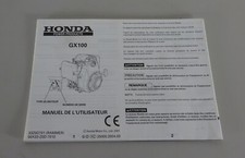 Manuel de L'Utilisateur Honda Moteur GX100 Edition 2001