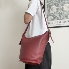 Coach Vintage Helen's Legacy Red Leather Duffle Sac Crossbody Shoulder Bag 9953