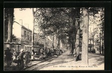 Old postcard Thiais, Le Marché, Avenue de Paris 