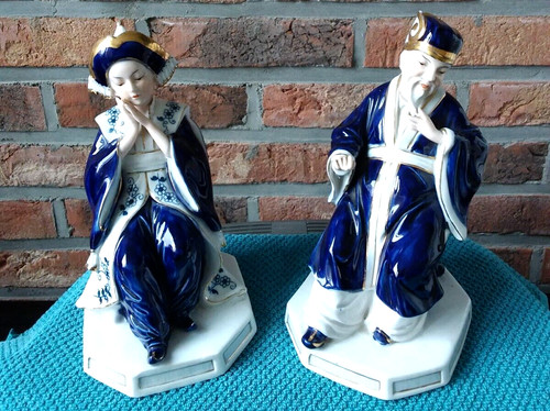 Paire figurines porcelaine - de,