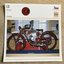 CZ 100 cm3 1934 carte moto