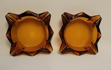 2 cendriers vintage en verre