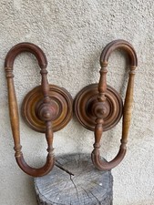 2 portes serviettes en bois de noyer - époque 1900