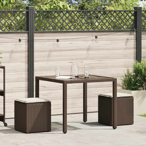Tabourets jardin coussins - , lot