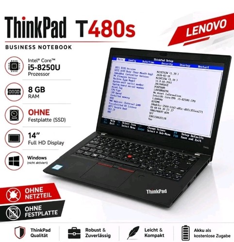 Lenovo thinkpad t480s - thinkpad, i5-8250u