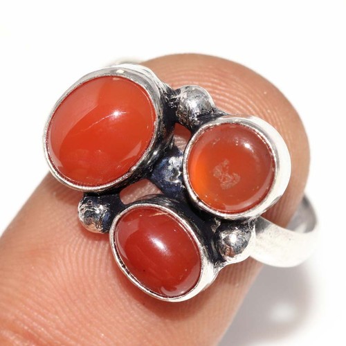 Bague cornaline naturelle - en,