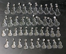 LOT 40 PAMPILLES GOUTTES PLATE CRISTAL POUR CHANDELIER LUSTRE DECORATION