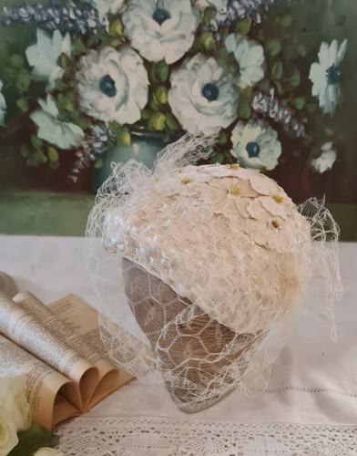 Ancien chapeau bibi voile - bibi,