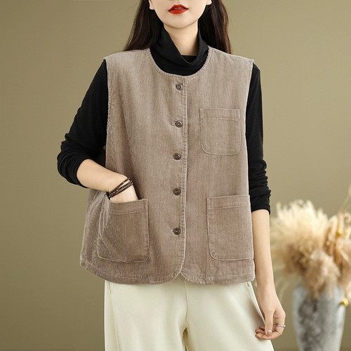 Gilet velours côtelé - gilet,