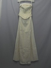 Robe de mariée  beige et champagne, jupon  "Pronuptia" et bustier "Mariée Rama"