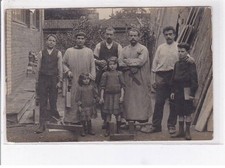 CREIL - photo card - carpenter - wood - condition