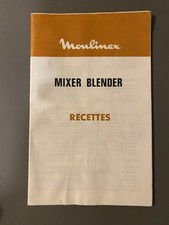 Livre livret mixer blender MOULINEX recettes VINTAGE glace soupe cocktail