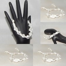 WHITE BEADED SHAMBALLA BRACELET! FREE SHIPPING AND TRACKING!