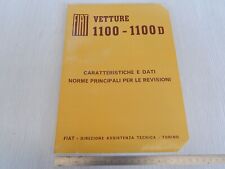 ORIGINAL FEATURES AND DATA MANUAL 1967 FIAT 1100 D EXPORT 103 SPECIAL ..