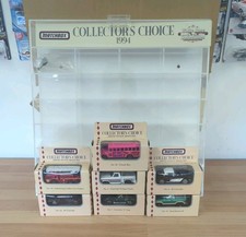 Matchbox Collectors Choice 1994 Wall Display Case with 7 mint boxed models RARE