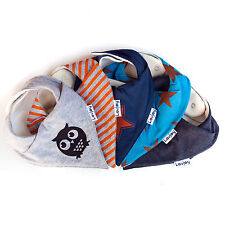 5 PACK - BOYS - BANDANA BABY BIBS / DRIBBLE BIBS