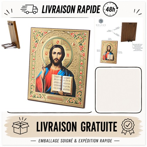 Icône Jésus-Christ en bois