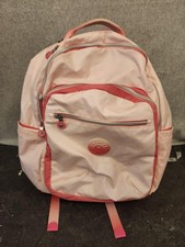 Kipling Pink Coral Nylon Backpack Multi Pocket Zipper School Travel Bag Daypack