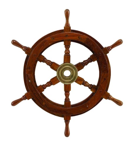 Roue bateau bois - 18", de