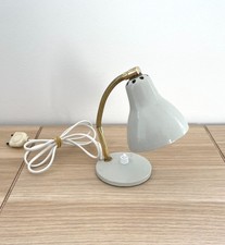 Lampe de chevet gris et laiton