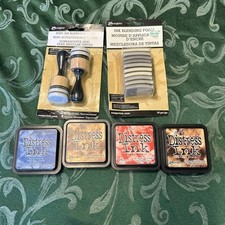 Ranger Tim Holtz Distress Ink Pads 3" x 3" & Ink Blending Tool w/ Foam