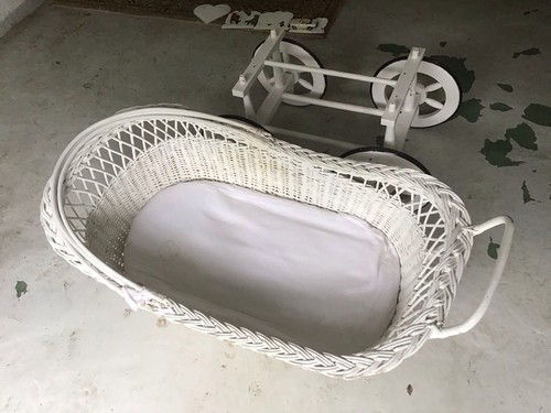 Berceau bébé osier blanc - bébé, en