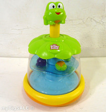 Bright Starts Activity Center Toy Frog Push Fish Spin Kids II Green Yellow Blue