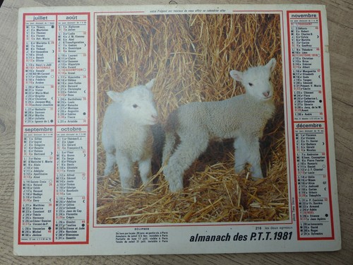 Calendrier des ptt - des, 1981