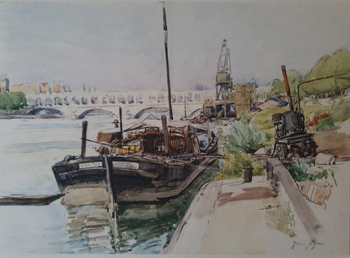 Aquarelle signée jeanne - aquarelle,