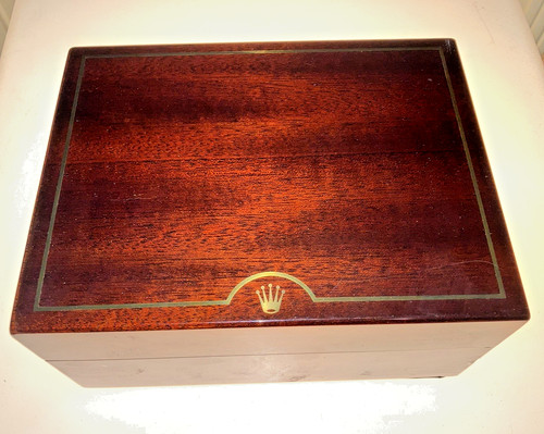 Boite rolex bois marqueté - boite, box