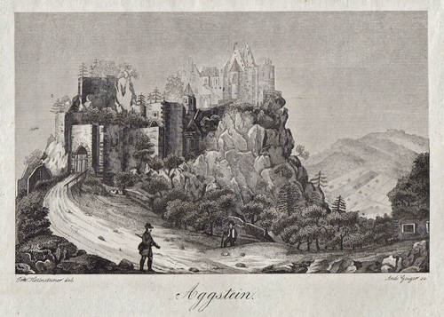 Aggstein original gravure - aggstein,