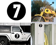 Numéro 7, Autocollant Vinyle