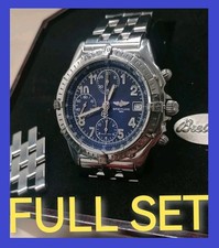 FULL SET BREITLING AUTOMATIQUE CHRONOMAT A13050.1 BLUE COLLECTOR CHRONOGRAPH 