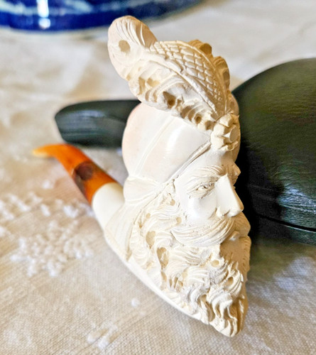 Ancienne pipe tete ottoman - pipe,