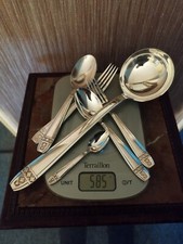 Lot 6 Pièces de Table en Métal Argenté Modèle Grand Prix Art Déco