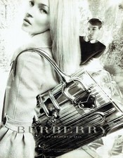 Advertising 220 2009 Burberry Leather Goods Bag & Kate Moss