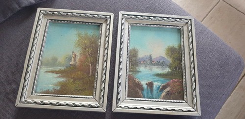 Antique painting small - painting, 2