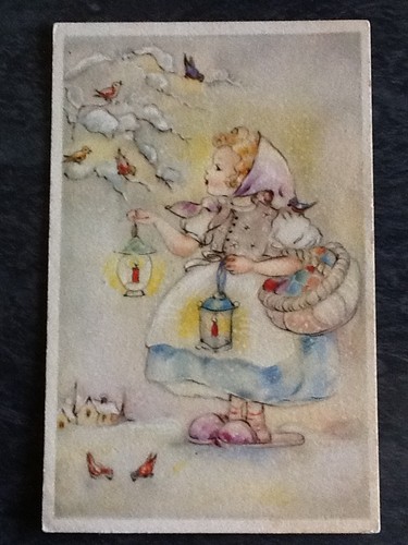 Illustree petite fille - cp,