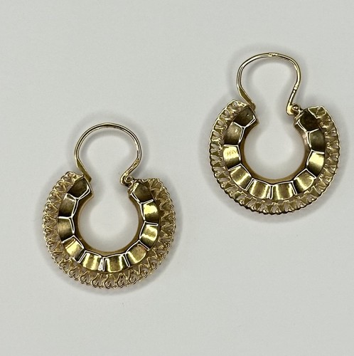 Créoles jaune 18 ct - b/o,