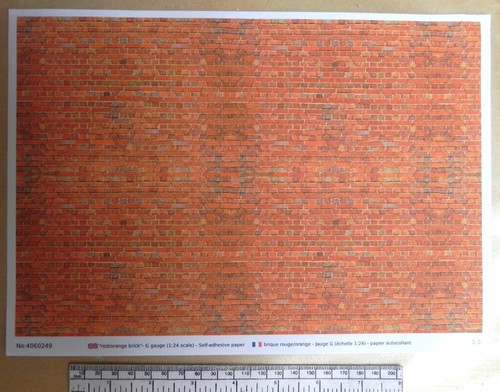 Papier auto adhésif brique - auto-adhésif,
