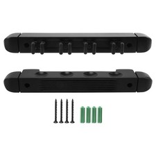 Rack De Queue De Billard En Bois Dur Monté Au Mur Avec 4 Trous Et 6 Clips