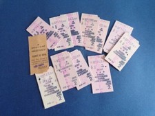 LOT DE 11 ANCIENS BILLETS DE TRAINS ANNEES 50