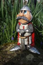 01581614   PROMO   FIGURINE HUMOUR  MEDIEVAL CHEVALIER  TEMPLIER  CROISE 27 cm