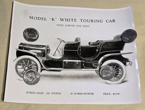 Vintage 1900 white touring car - vintage,