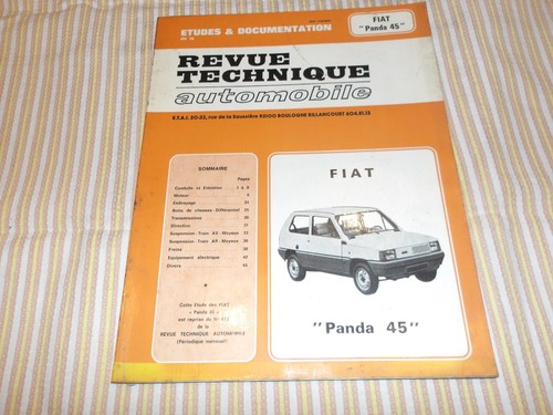 Revue technique fiat panda - revue, 45