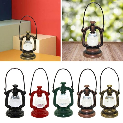 Mini dollhouse retro oil lamp - dollhouse,