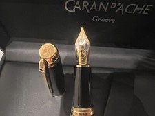 stylo Caran D'Ache Leman Fountain Pen Gold Plated