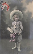 CHILDREN'S ELEGANT HAT WITH LETTER FLOWERS - 54307