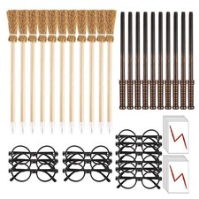 48 Pièces Crayons de Baguette Magique et de Balai Ensemble avec Magiciens Lun...