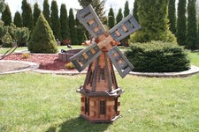 Grand moulin à vent en bois pour jardin 100 cm - 235 cm Moulins à vent en bois